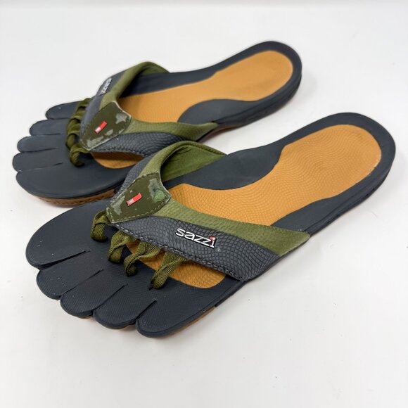 Sazzi Digit Decimal Motion Sandals Unisex Men 8 / W 9 / EU 40.5 Flip Flops RARE - Picture 1 of 9